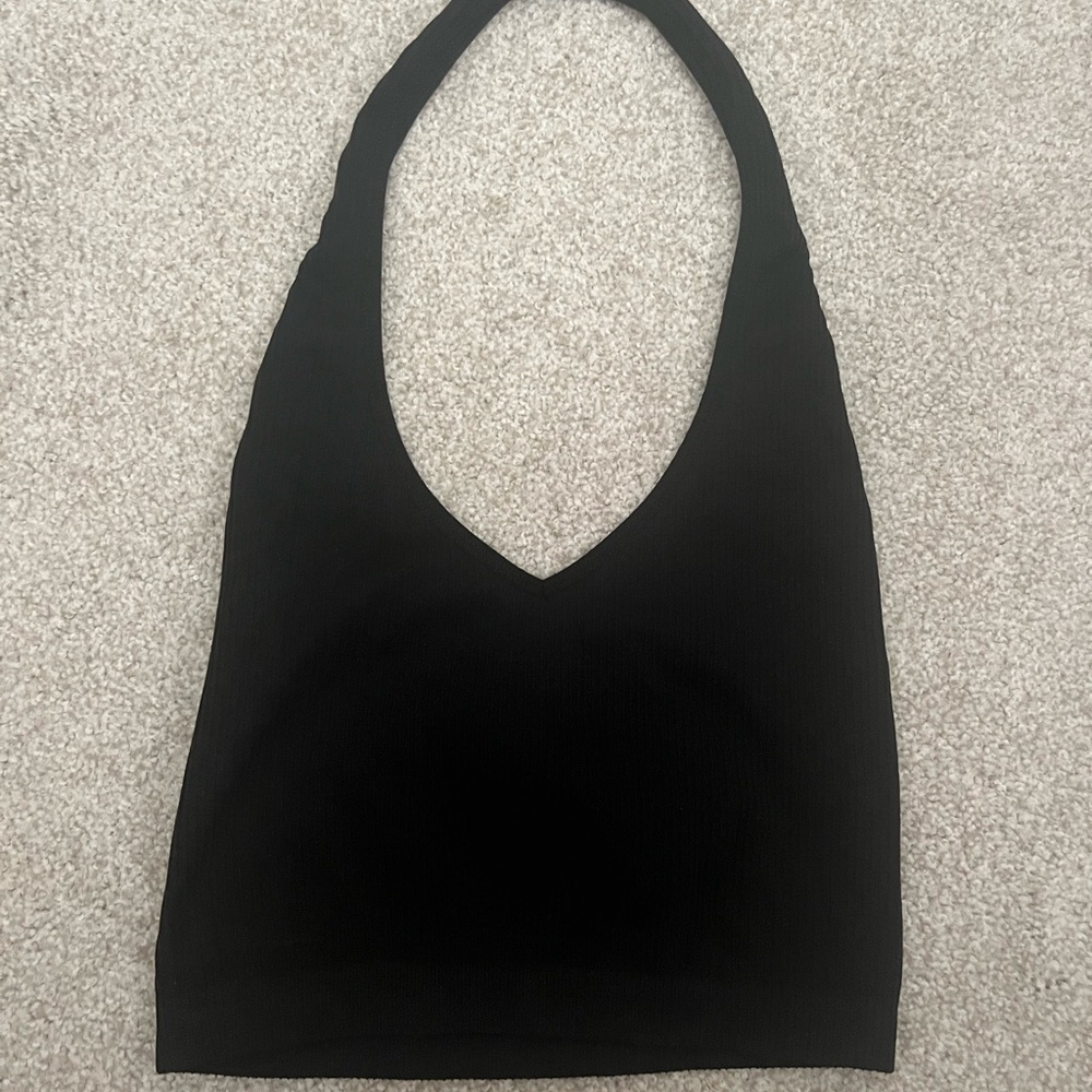 Sunday Best Black Ribbed Top